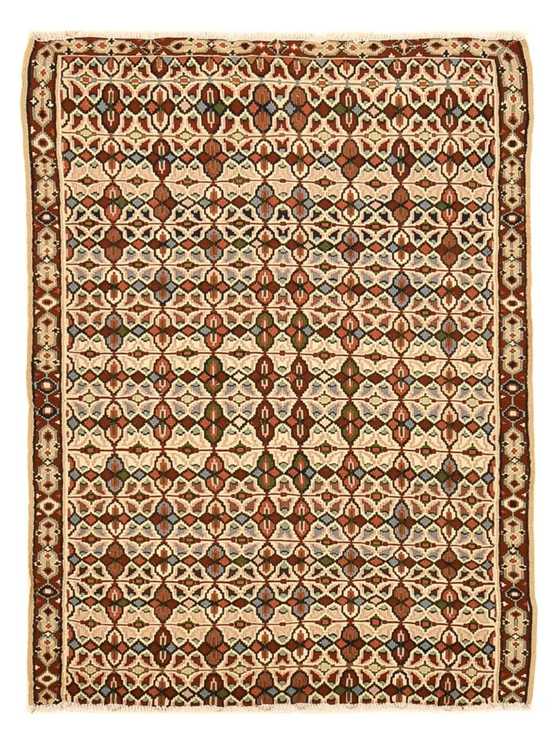 Kelim Fars Teppich 100x135cm - mehrfarbig