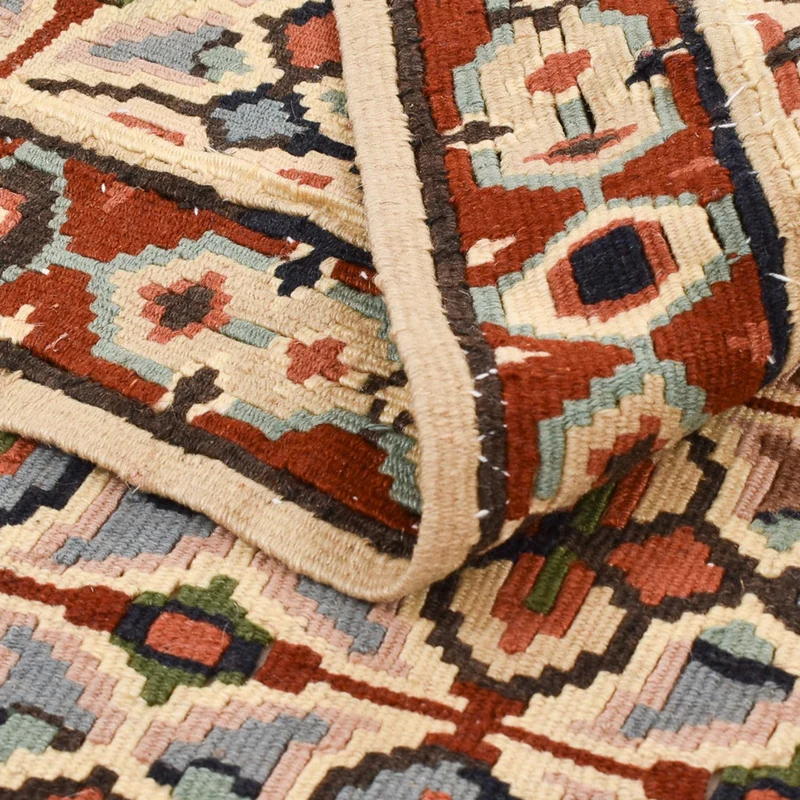Kelim Fars Teppich 100x135cm - mehrfarbig