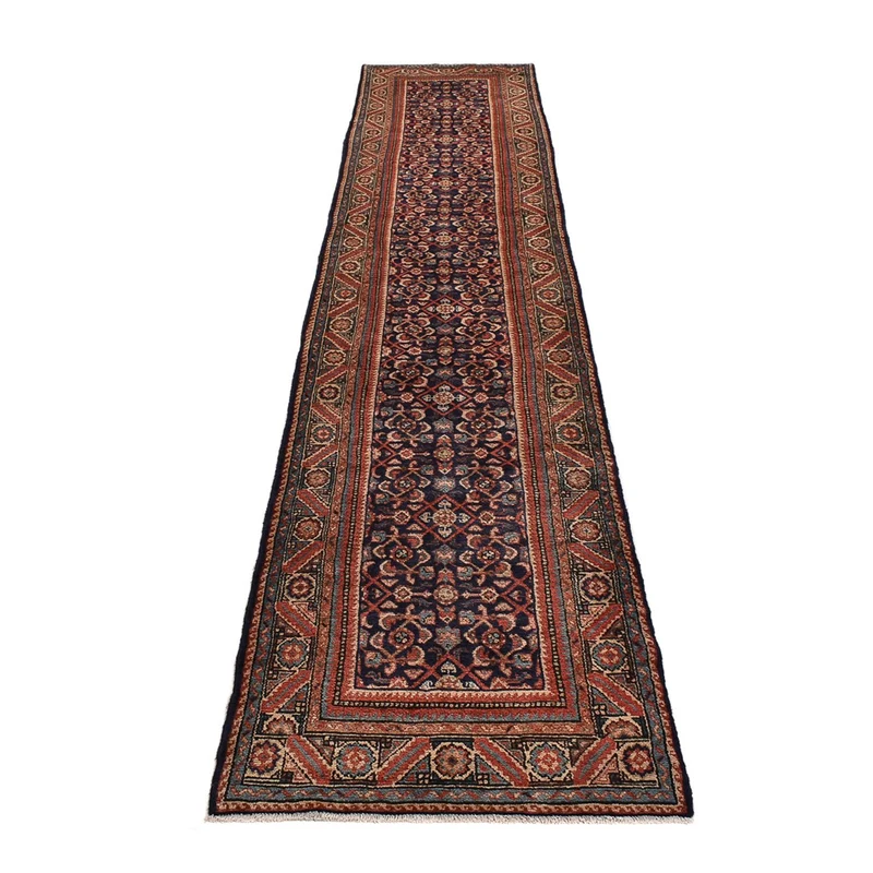 Hamadan Teppich 85x440cm - Perserteppich - dunkelbeige
