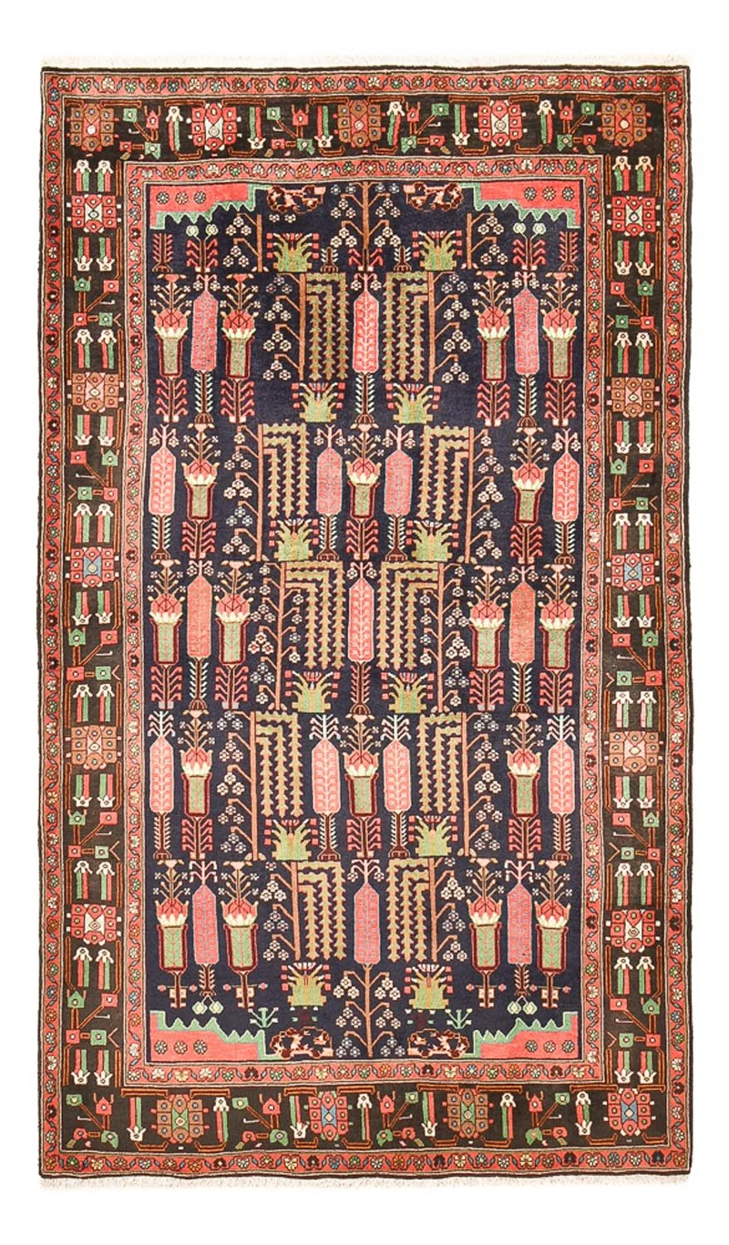 Hamadan Teppich 148x243cm - Perserteppich - hellrot