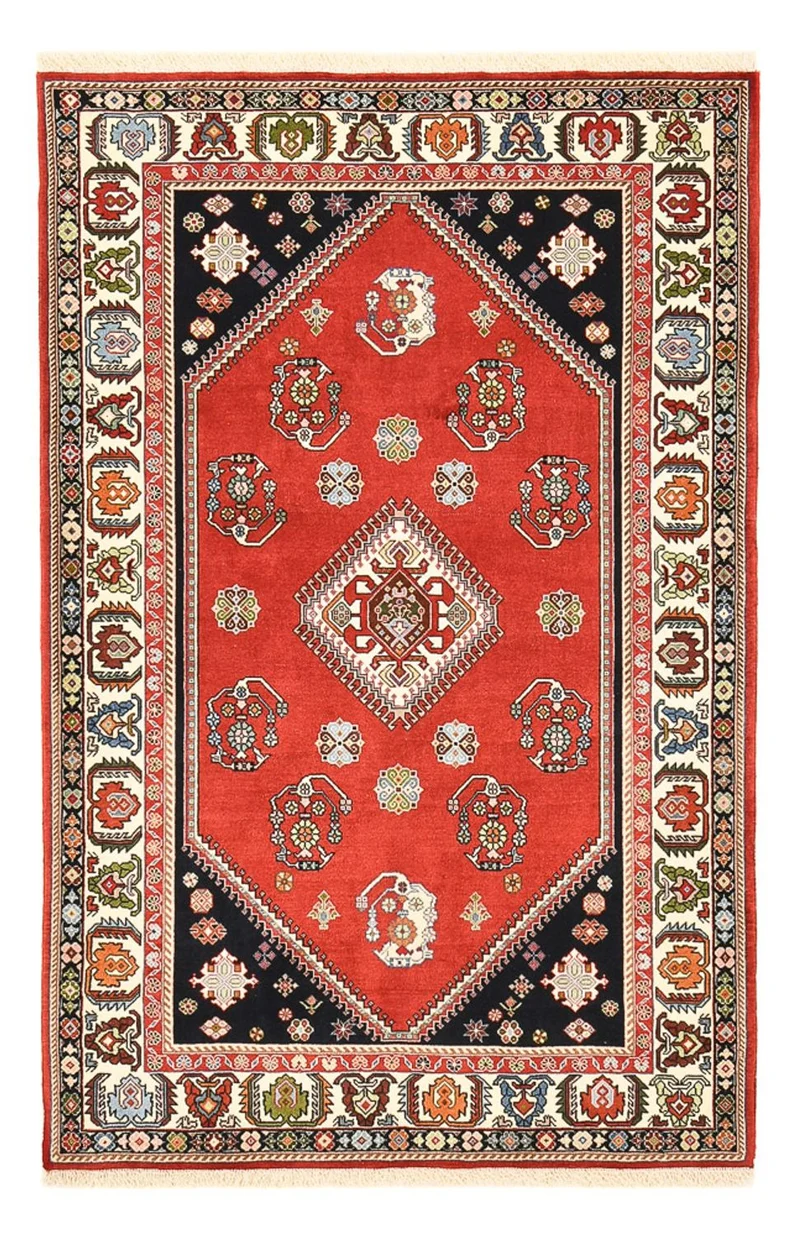 Kaschkuli Teppich 124x203cm - Perserteppich - rot