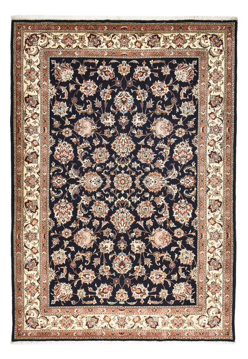 Maschad Teppich 211x307cm - Perserteppich - dunkelblau