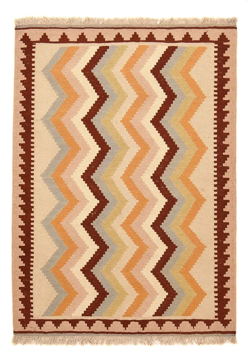 Kelim Fars Teppich 110x150cm - mehrfarbig
