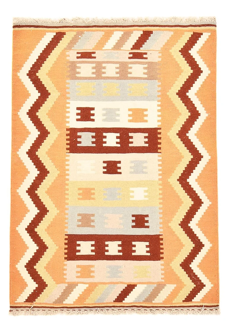Kelim Fars Teppich 106x147cm - mehrfarbig