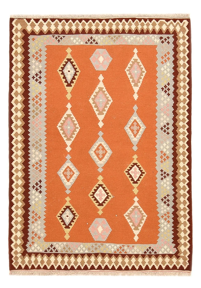 Kelim Fars Teppich 106x146cm - mehrfarbig