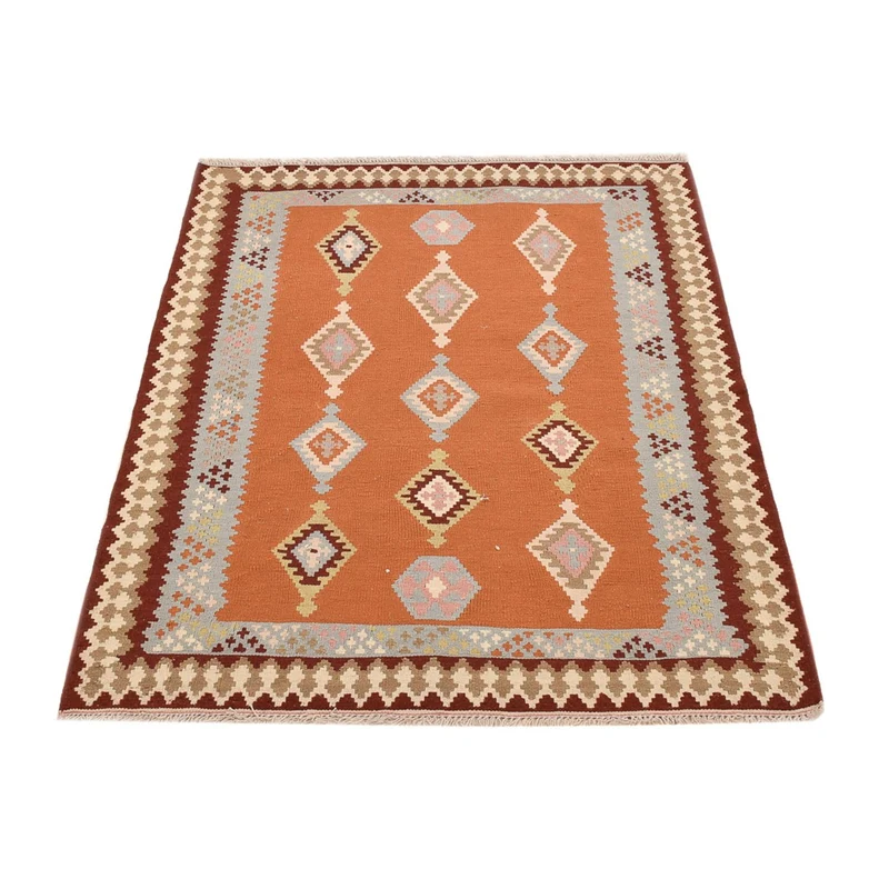 Kelim Fars Teppich 106x146cm - mehrfarbig