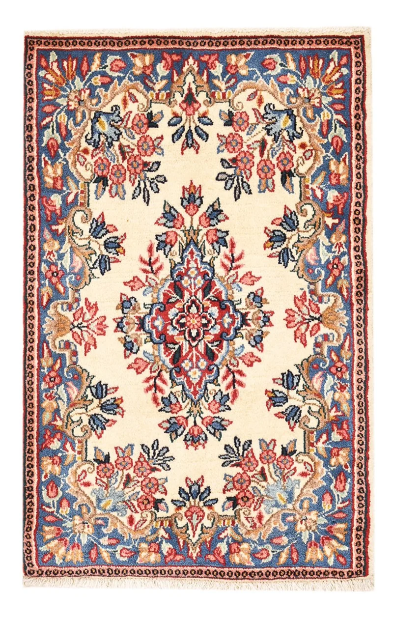 Rafsanjan Teppich 59x89cm - Perserteppich - mehrfarbig