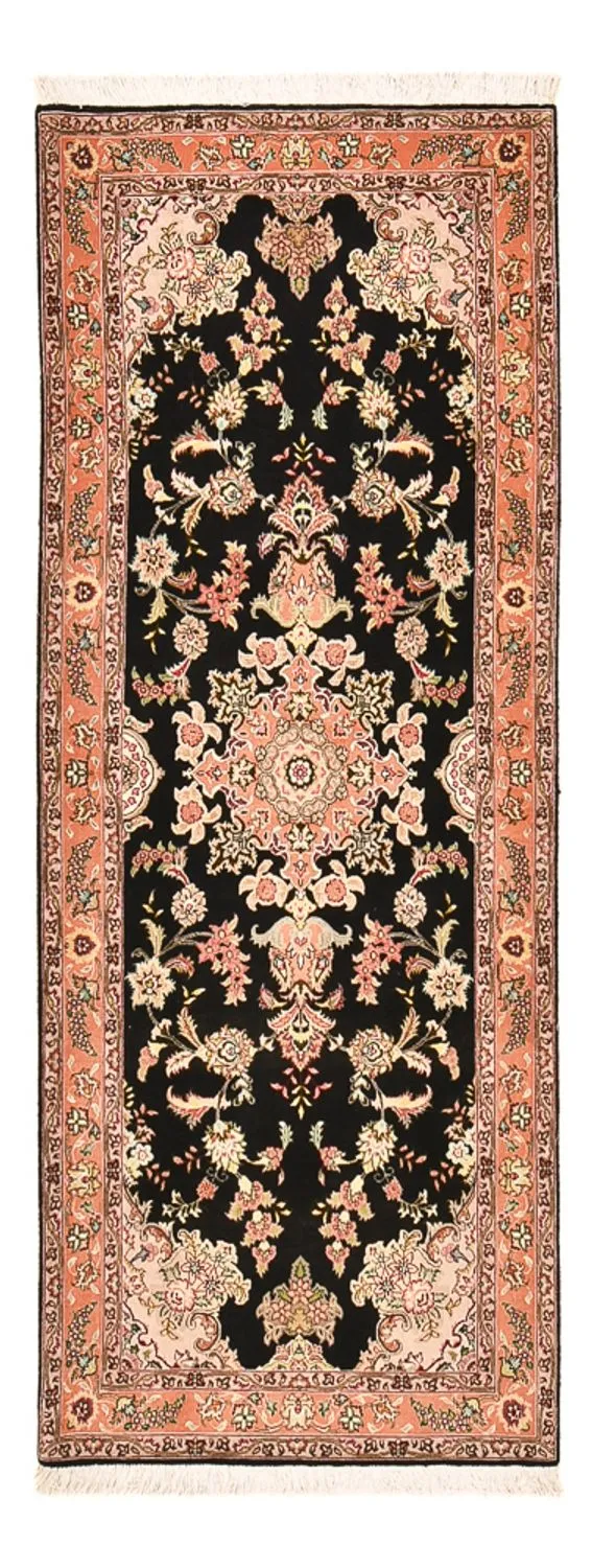 Täbriz - 60 Raj Teppich 80x210cm - Perserteppich - dunkelblau