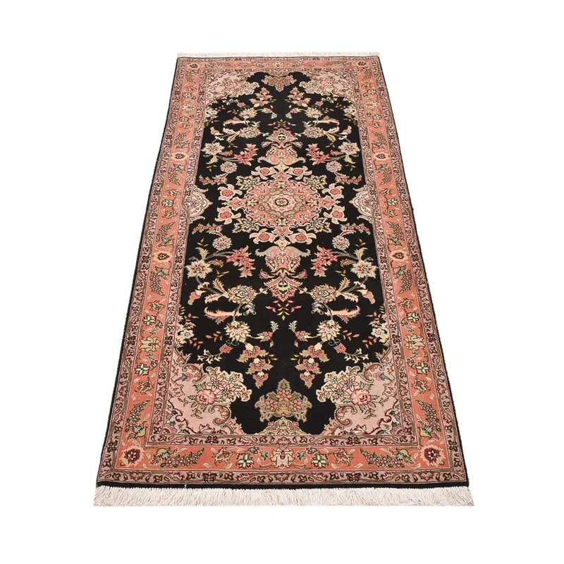 Täbriz - 60 Raj Teppich 80x210cm - Perserteppich - dunkelblau