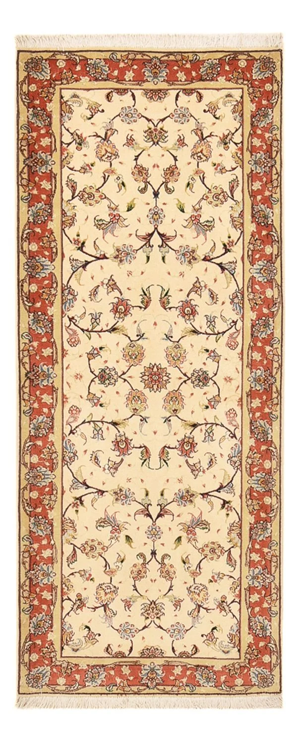 Täbriz - 60 Raj Teppich 81x205cm - Perserteppich - beige