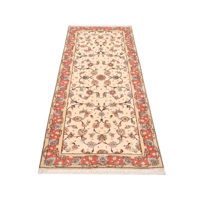 Täbriz - 60 Raj Teppich 81x205cm - Perserteppich - beige