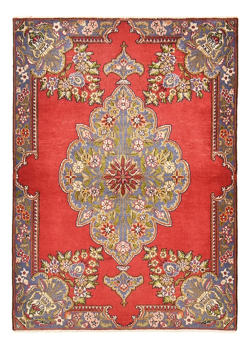 Täbriz Teppich 100x142cm - Perserteppich - rot