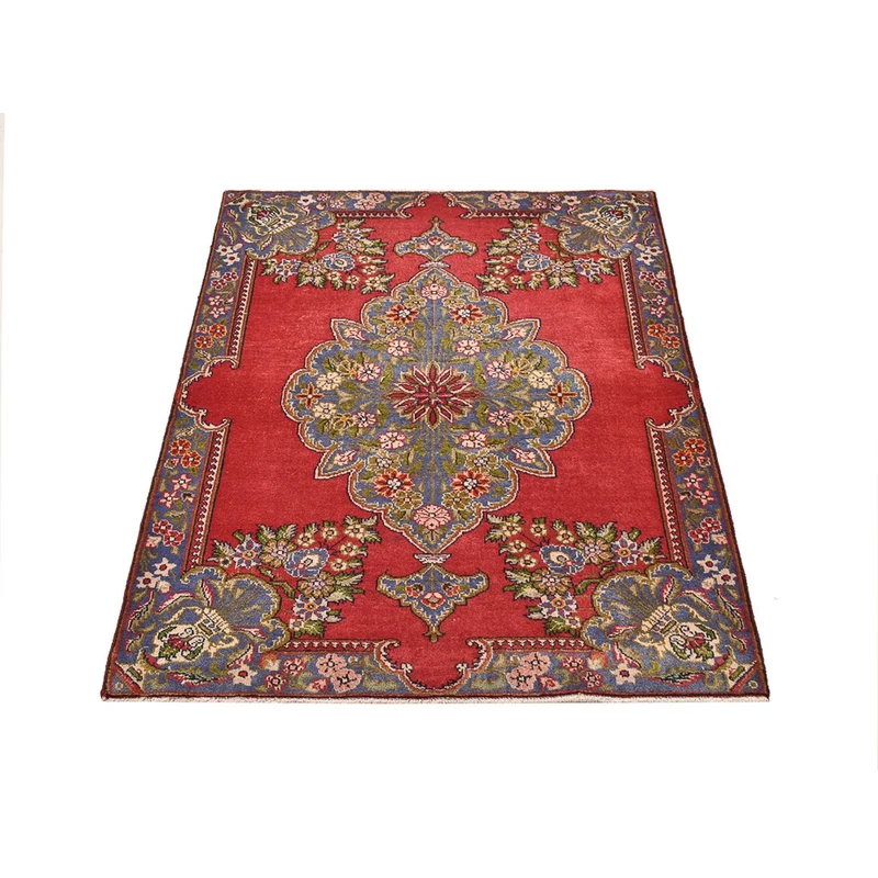 Täbriz Teppich 100x142cm - Perserteppich - rot