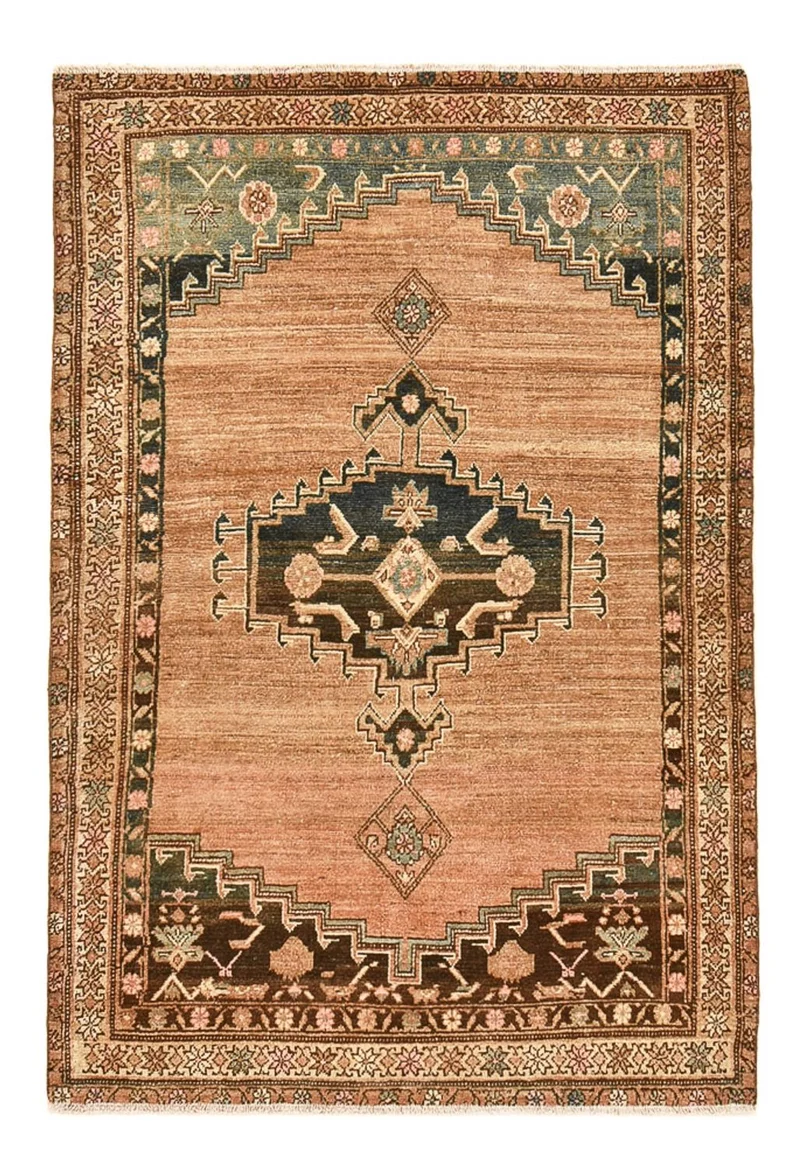 Vintage Teppich 126x186cm - hellrot