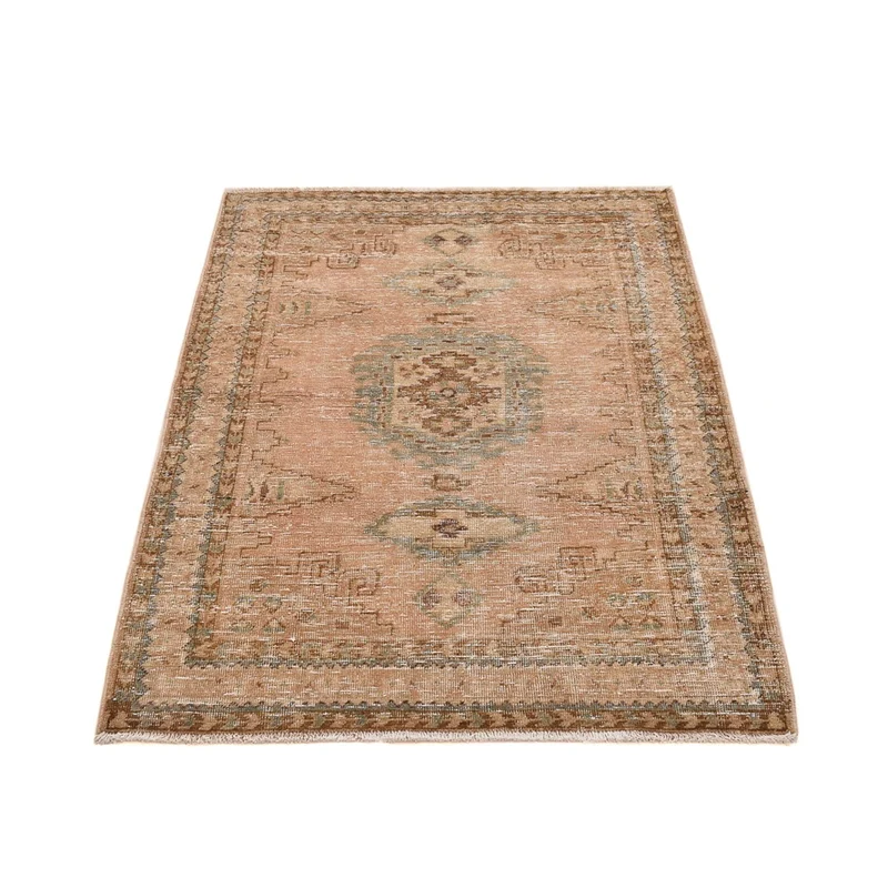 Vintage Teppich 107x158cm - dunkelbeige