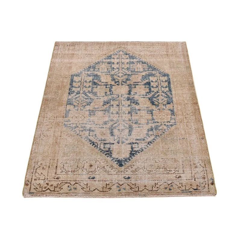 Vintage Teppich 108x148cm - blau