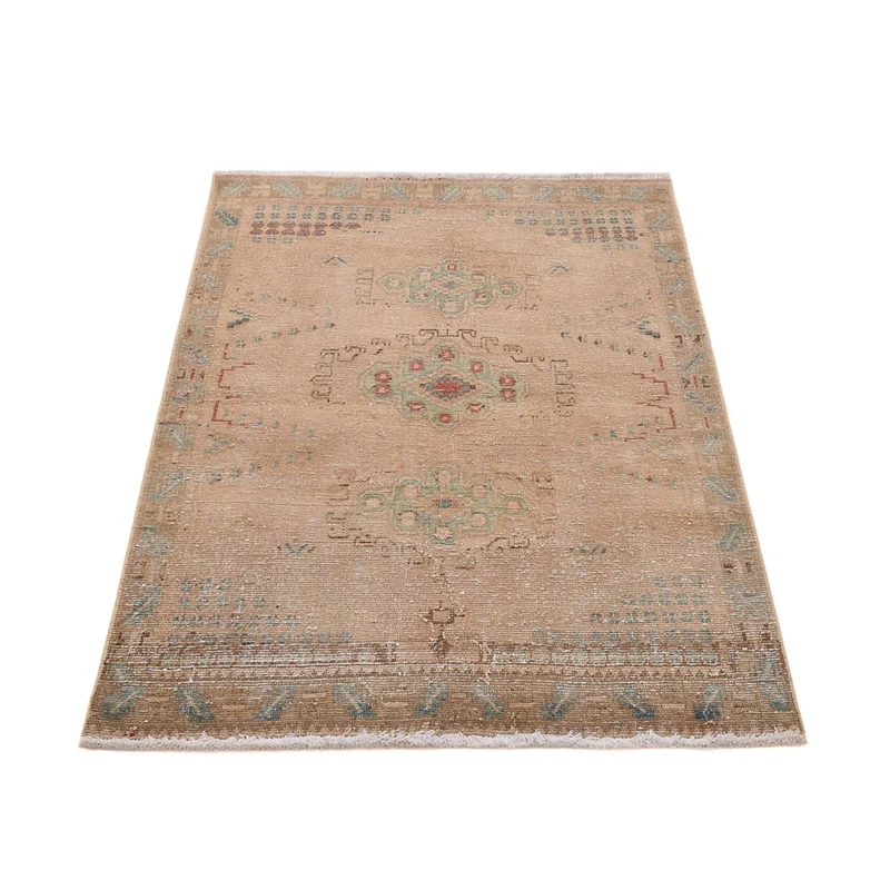 Vintage Teppich 103x152cm - dunkelbeige