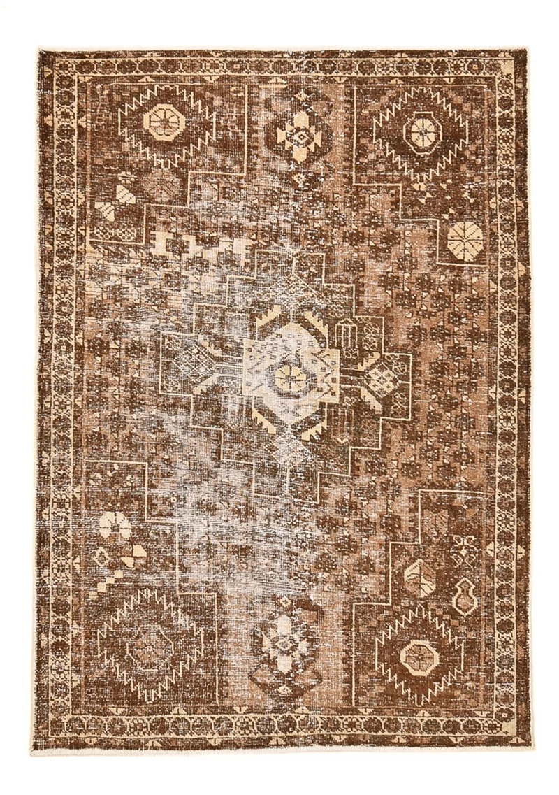 Vintage Teppich 122x175cm - dunkelbeige