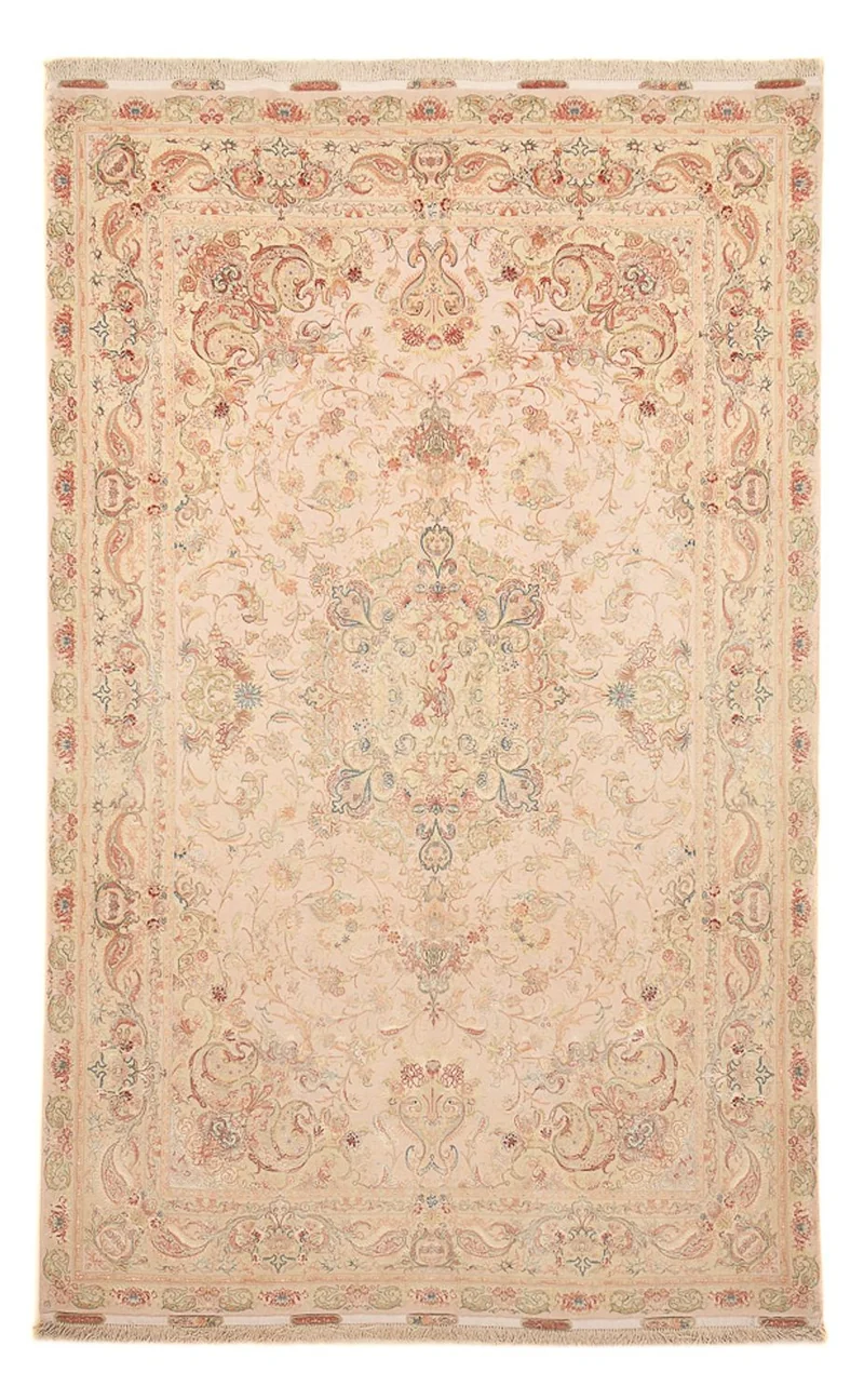 Täbriz - 50 Raj Teppich 200x314cm - Perserteppich - hellbeige