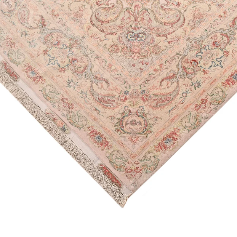 Täbriz - 50 Raj Teppich 200x314cm - Perserteppich - hellbeige