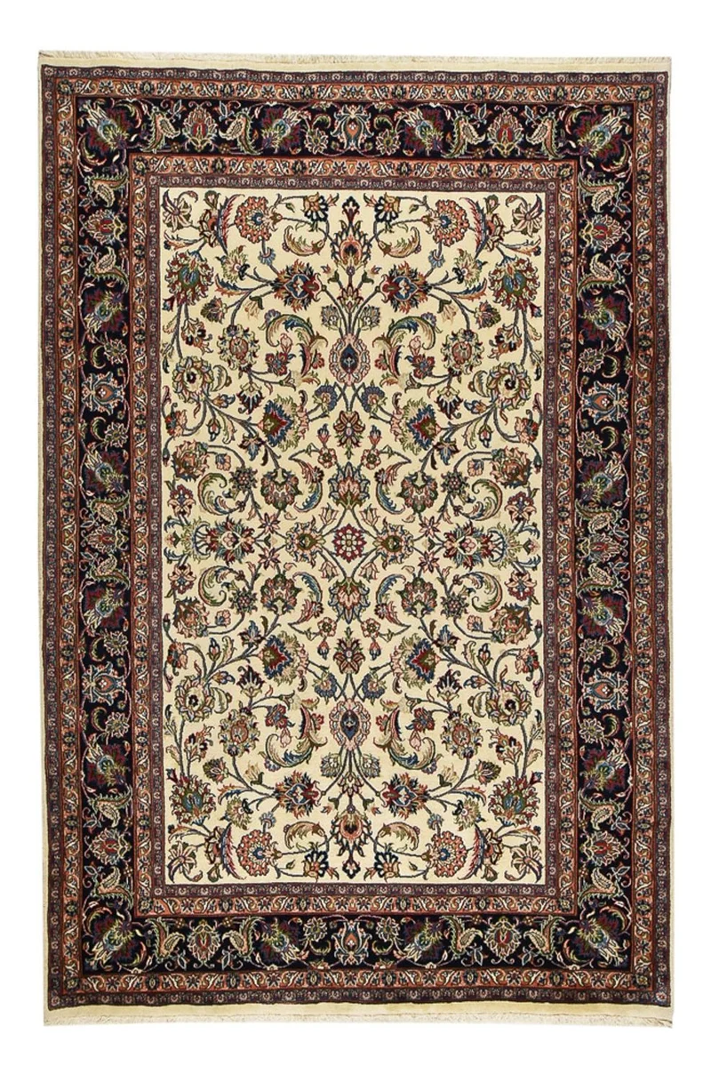 Maschad Teppich 190x284cm - Perserteppich - hellbeige