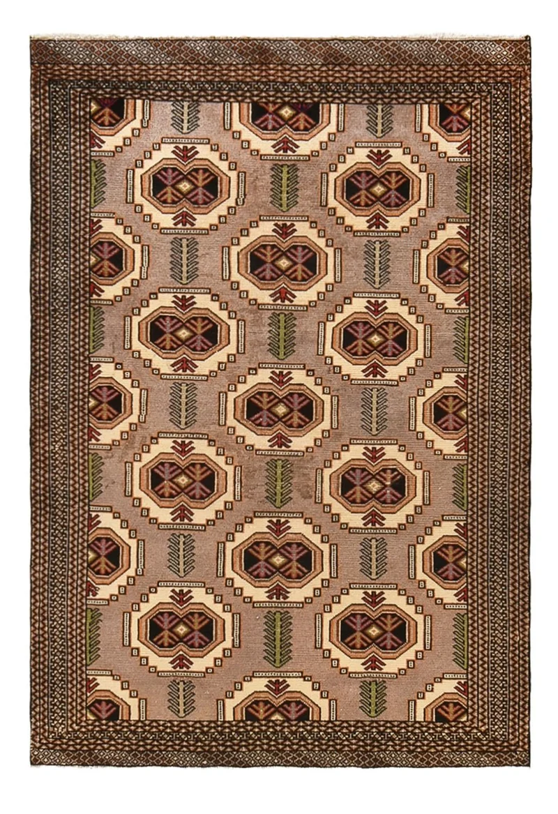 Turkaman Teppich 127x188cm - Orientteppich - mehrfarbig