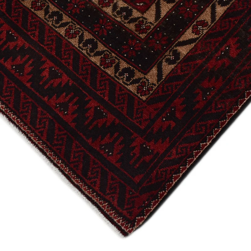 Belutsch Teppich 96x196cm - Orientteppich - dunkelrot