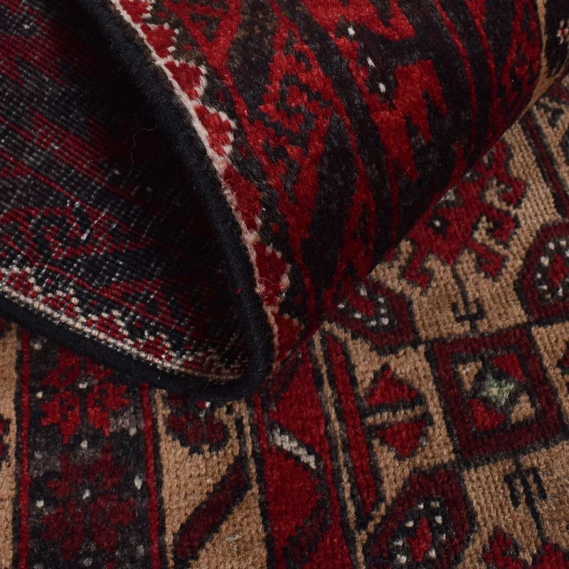 Belutsch Teppich 96x196cm - Orientteppich - dunkelrot