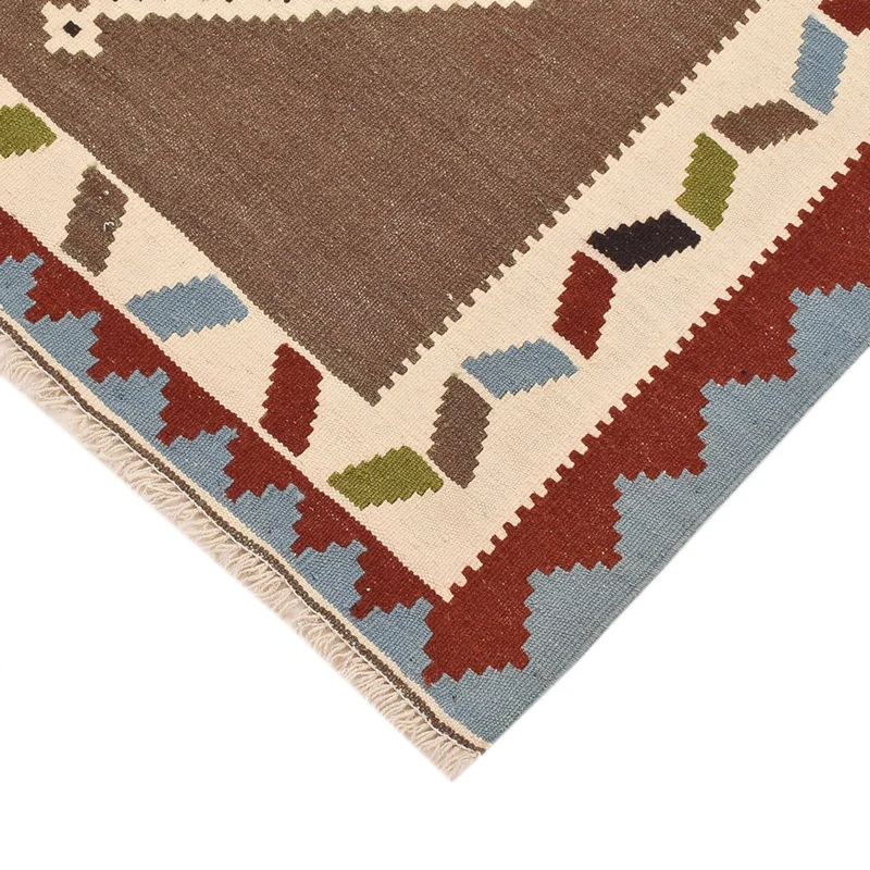 Kelim Fars Teppich 104x147cm - mehrfarbig