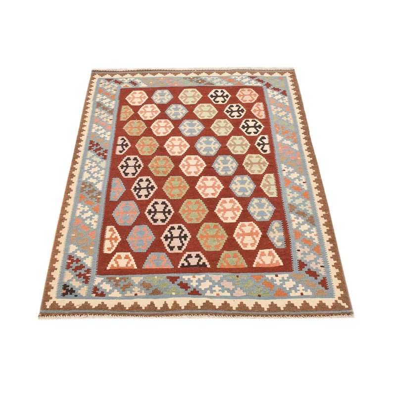 Kelim Fars Teppich 107x145cm - mehrfarbig