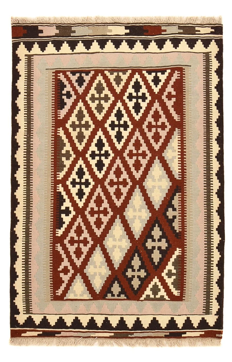 Kelim Fars Teppich 105x155cm - mehrfarbig