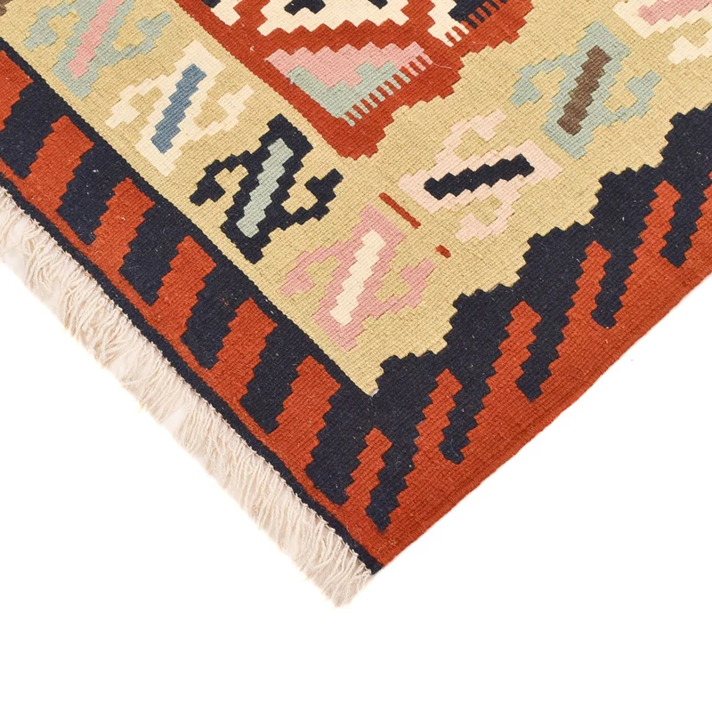 Kelim Fars Teppich 104x140cm - mehrfarbig