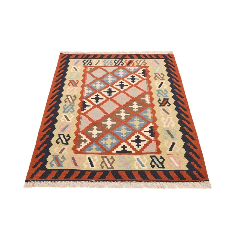 Kelim Fars Teppich 104x140cm - mehrfarbig