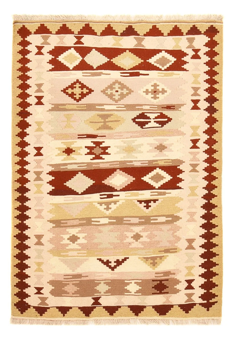 Kelim Fars Teppich 104x146cm - mehrfarbig