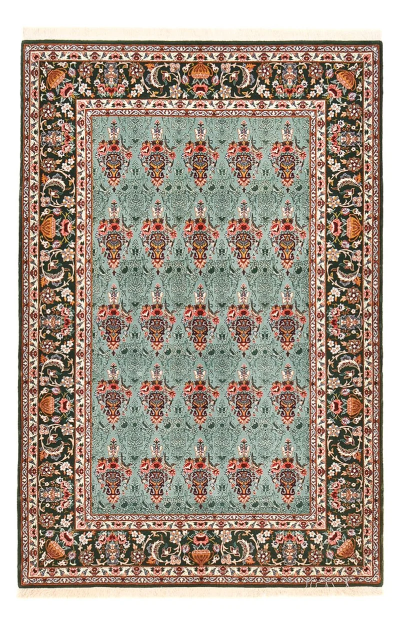 Isfahan Teppich 130x193cm - Perserteppich - türkis