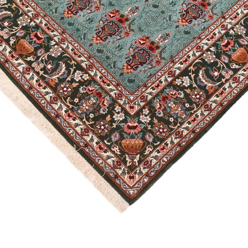 Isfahan Teppich 130x193cm - Perserteppich - türkis