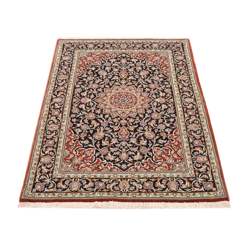 Isfahan Teppich 103x158cm - Perserteppich - dunkelblau