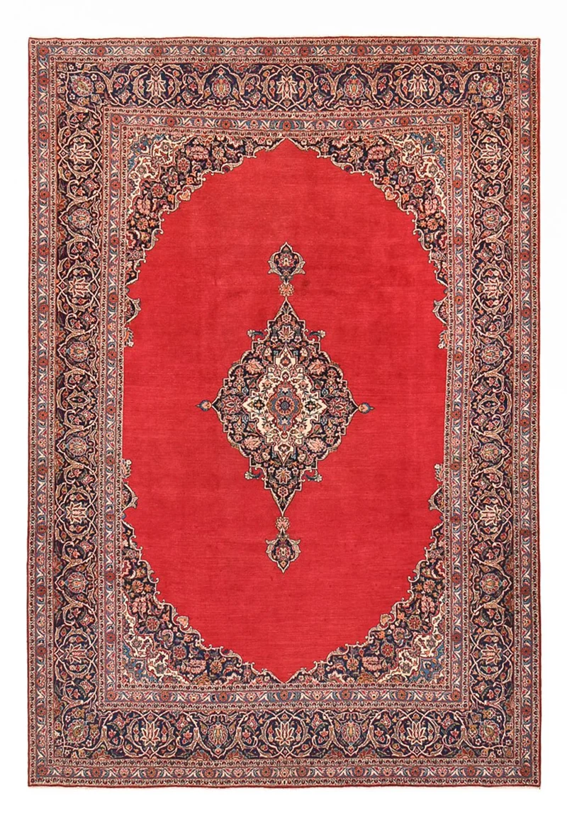 Keshan Teppich 252x377cm - Perserteppich - rot