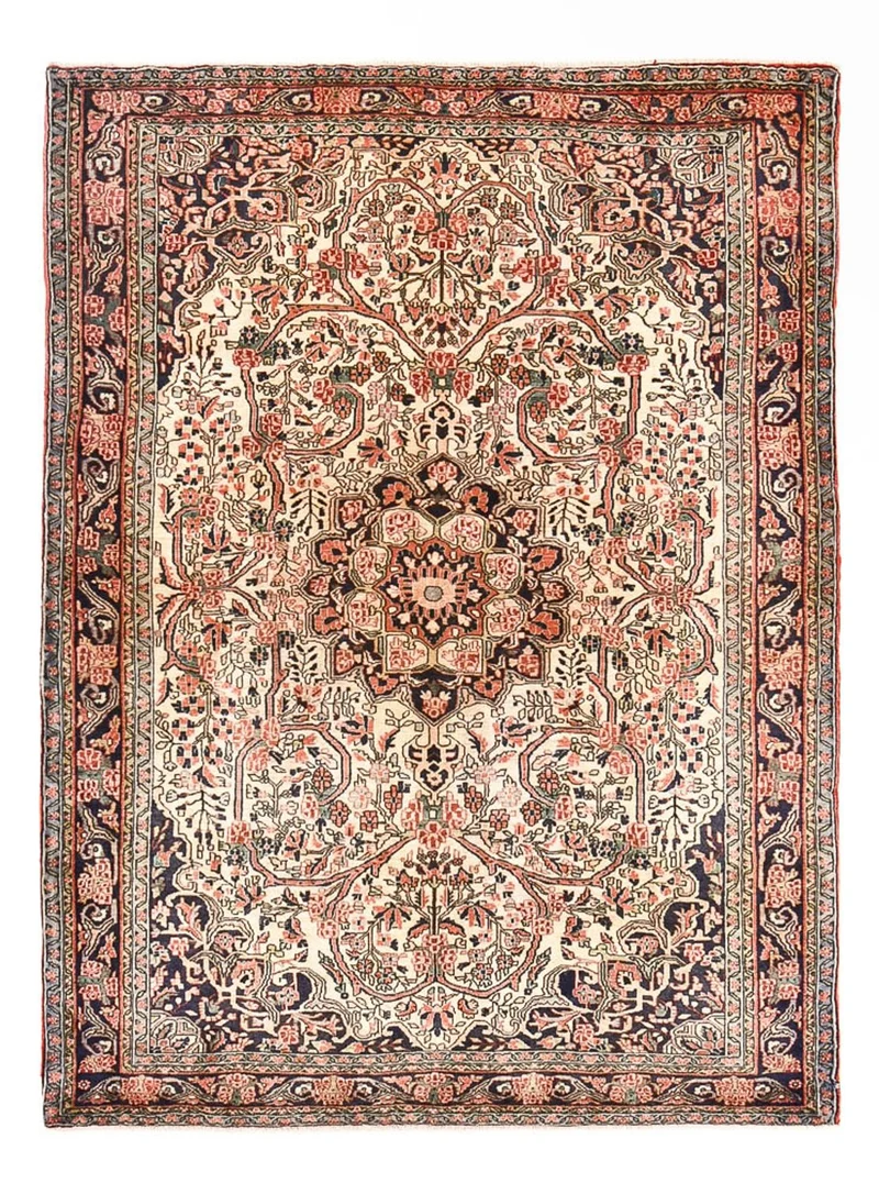 Hamadan Teppich 142x196cm - Perserteppich - mehrfarbig