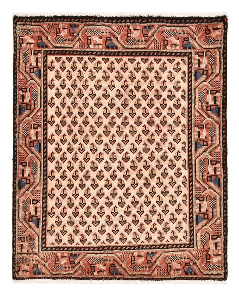 Hamadan Teppich 60x72cm - Perserteppich - rosa