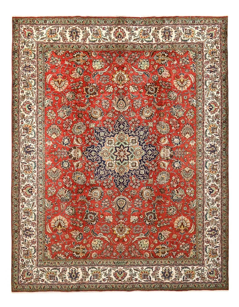 Täbriz Teppich 308x395cm - Perserteppich - rot