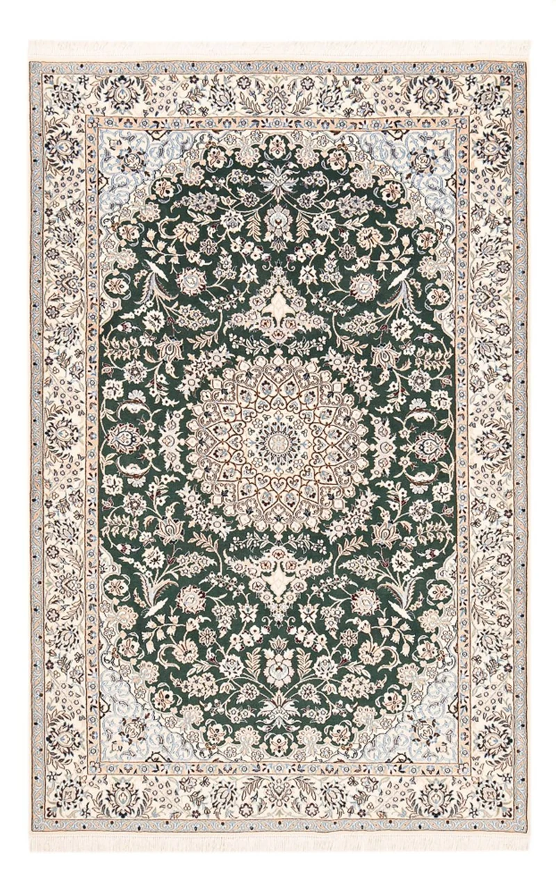 Nain - 9La Teppich 159x255cm - Perserteppich - dunkelgrün