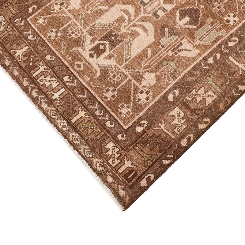 Vintage Teppich 104x297cm - dunkelbeige