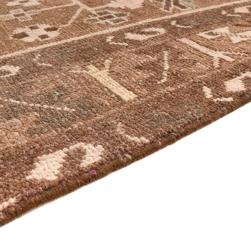 Vintage Teppich 104x297cm - dunkelbeige