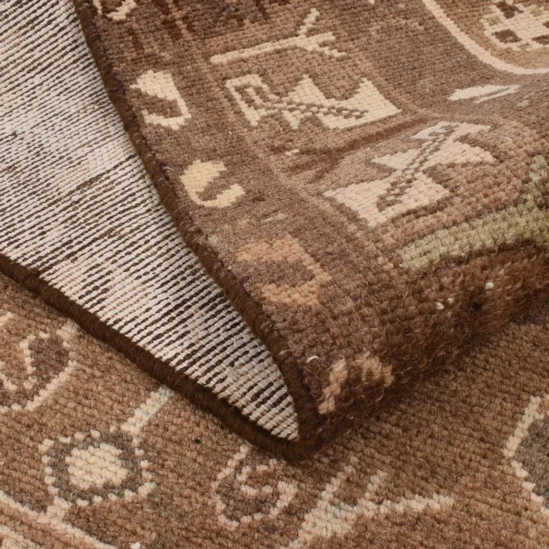 Vintage Teppich 104x297cm - dunkelbeige