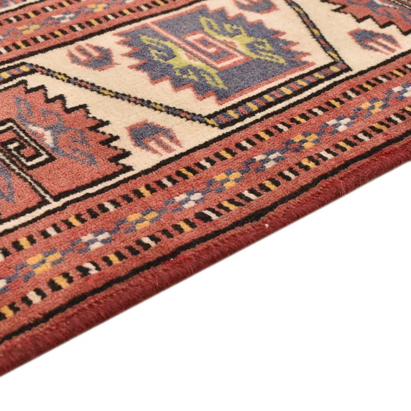 Turkaman Teppich 92x120cm - Orientteppich - hellrot