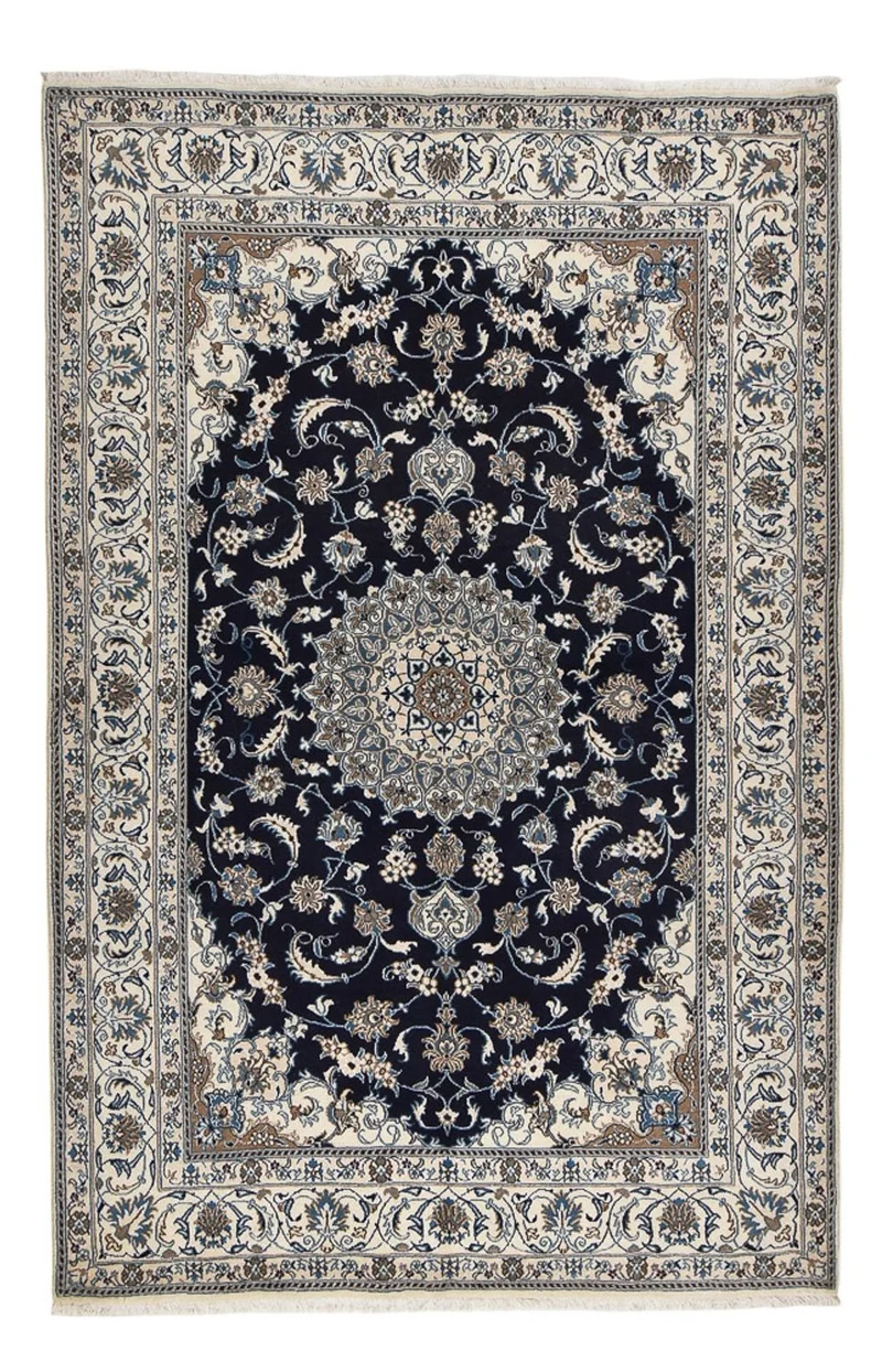 Nain - 12La Teppich 195x300cm - Perserteppich - dunkelblau