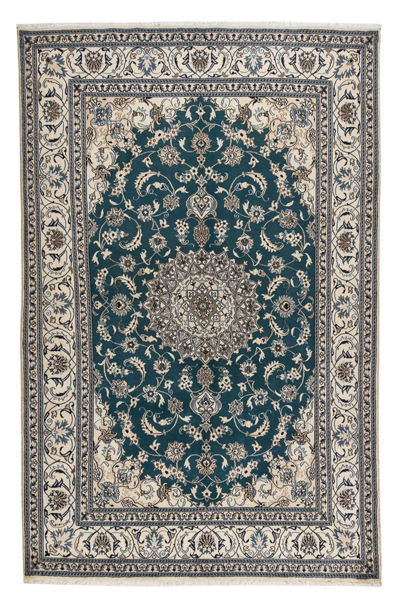 Nain - 12La Teppich 195x302cm - Perserteppich - grün
