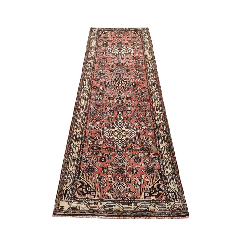 Hamadan Teppich 76x285cm - Perserteppich - hellrot