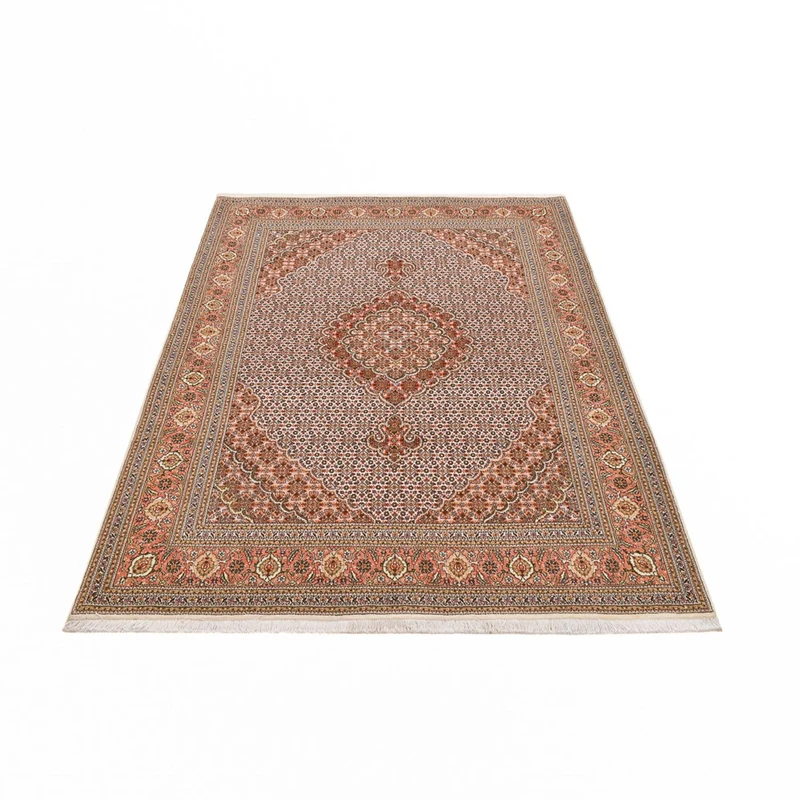 Täbriz - 50 Raj Teppich 151x210cm - Perserteppich - rost